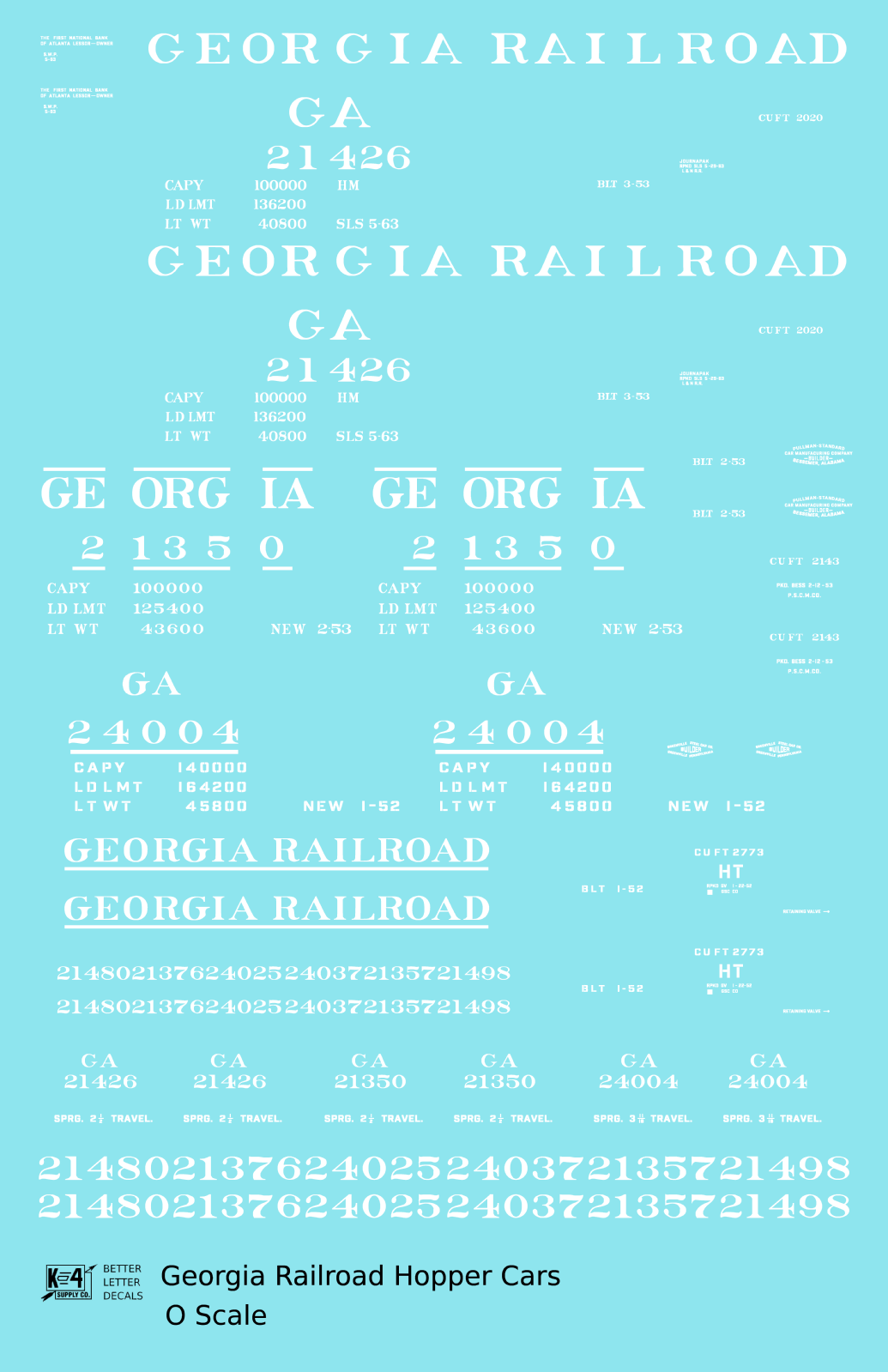 Georgia Railroad Hopper Car White