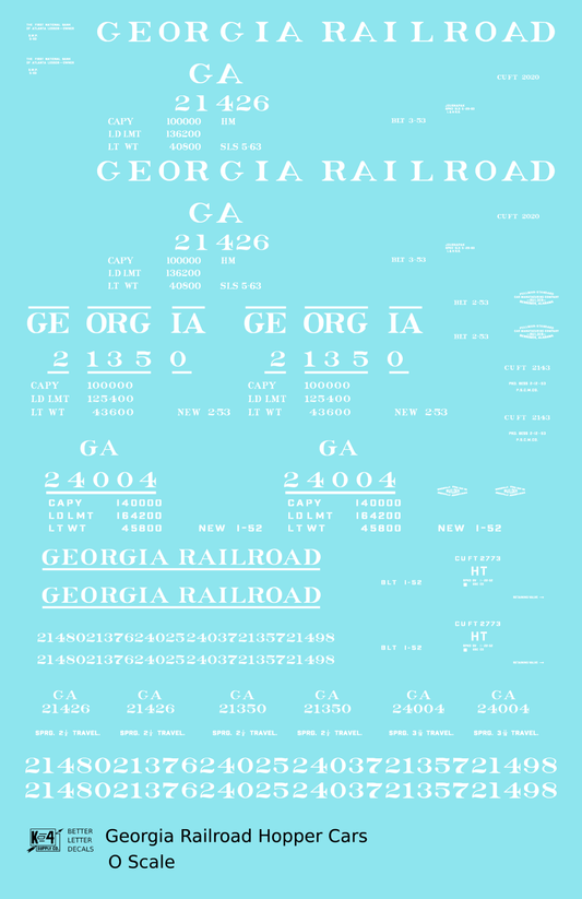 Georgia Railroad Hopper Car White