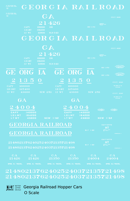 Georgia Railroad Hopper Car White