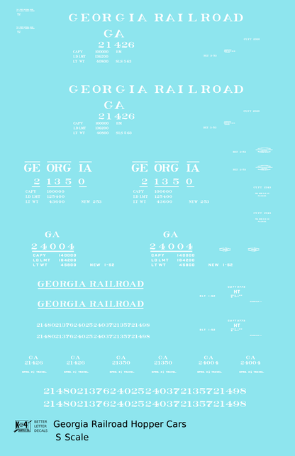 Georgia Railroad Hopper Car White