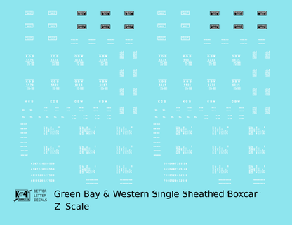 Green Bay and Western Single Sheathed Boxcar White