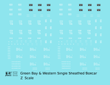 Green Bay and Western Single Sheathed Boxcar White
