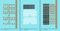 Georgia and Florida Diesel Locomotive Gold Southern Scheme - Decal - Choose Scale