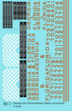 Georgia and Florida Diesel Locomotive Gold Southern Scheme - Decal - Choose Scale