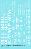 Gulf Mobile and Ohio Twin Hopper Car White Big Lettering