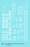 Gulf Mobile and Ohio Twin Hopper Car White Big Lettering