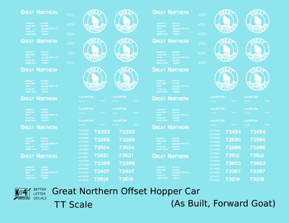 Great Northern Offset Twin Hopper White As Built Forward Goat
