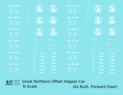 Great Northern Offset Twin Hopper White As Built Forward Goat