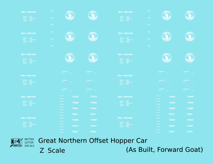 Great Northern Offset Twin Hopper White As Built Forward Goat