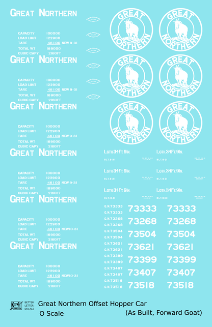 Great Northern Offset Twin Hopper White As Built Forward Goat