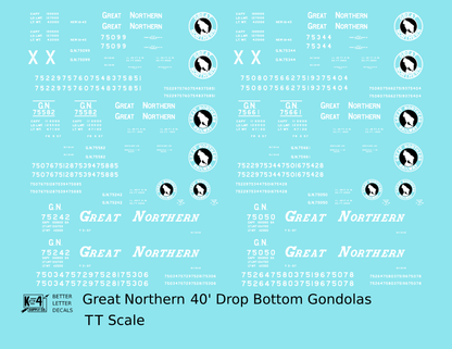 Great Northern 40 Ft Drop Bottom Gondola White and Black