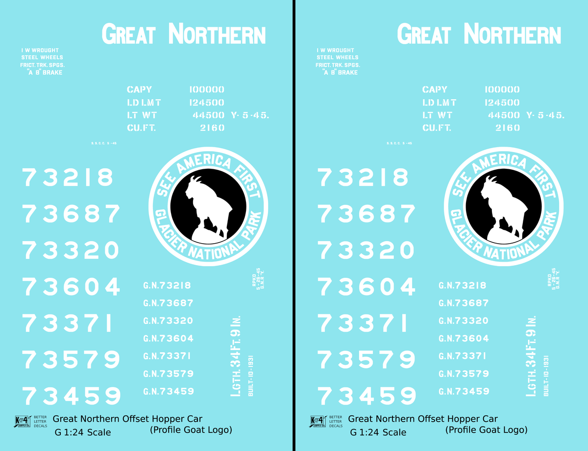 Great Northern Offset Twin Hopper White and Black Glacier National Park