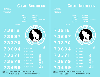 Great Northern Offset Twin Hopper White and Black Glacier National Park