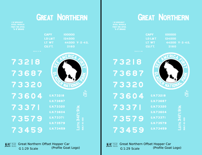 Great Northern Offset Twin Hopper White and Black Glacier National Park