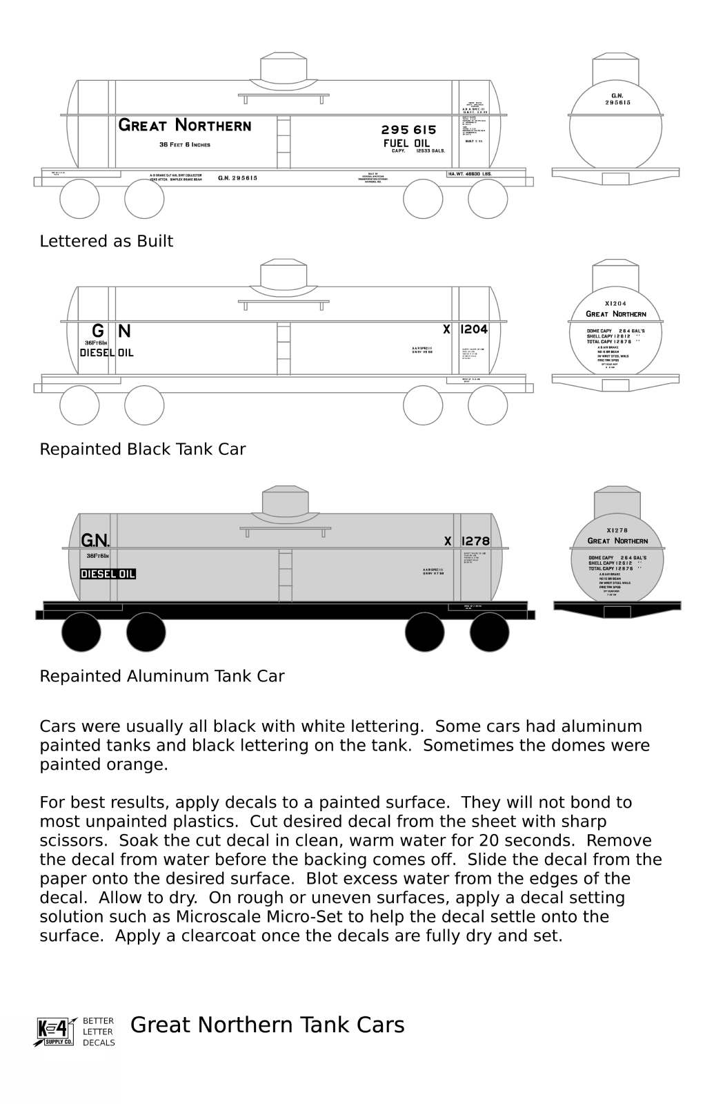 Great Northern Tank Car White and Black