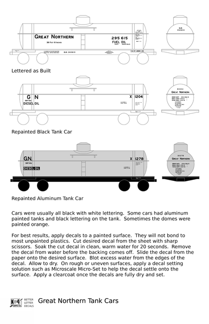 Great Northern Tank Car White and Black