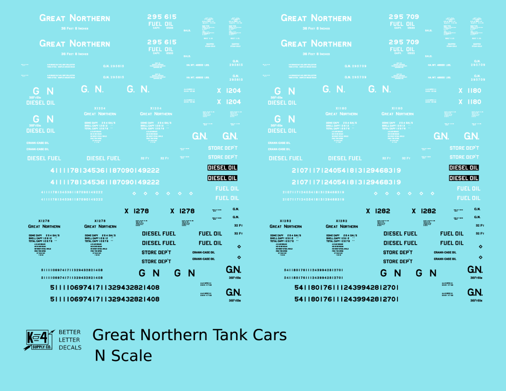 Great Northern Tank Car White and Black