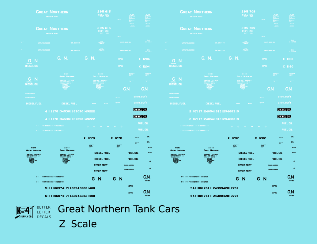 Great Northern Tank Car White and Black