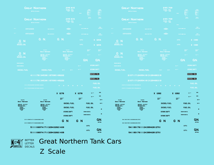 Great Northern Tank Car White and Black