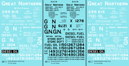 Great Northern Tank Car White and Black