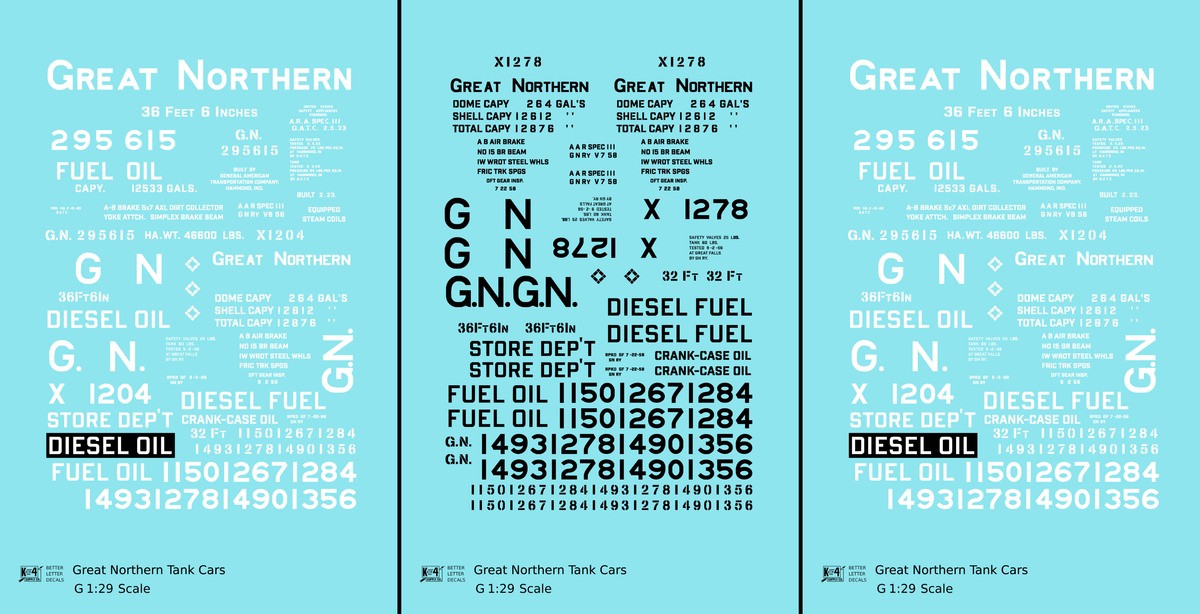 Great Northern Tank Car White and Black