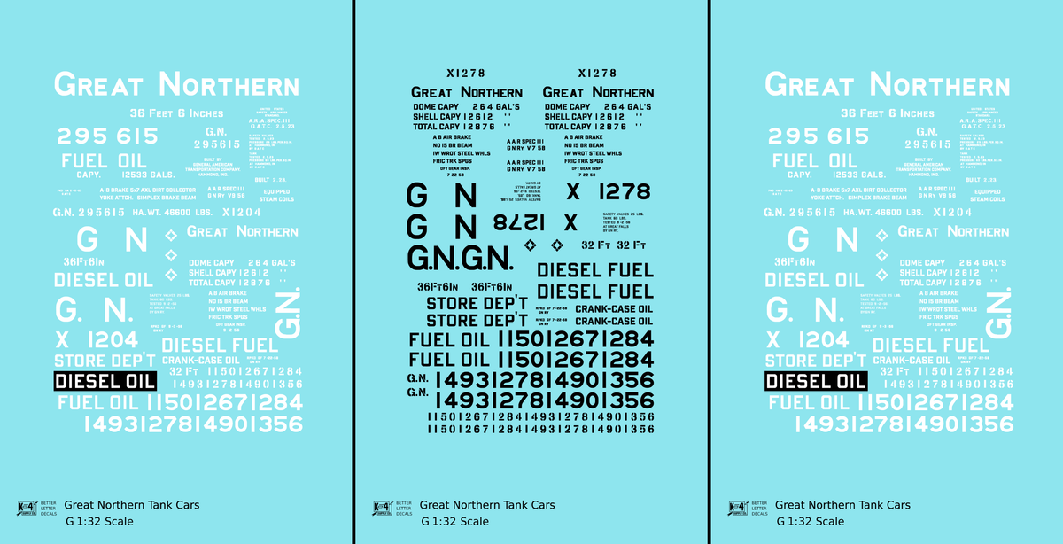 Great Northern Tank Car White and Black