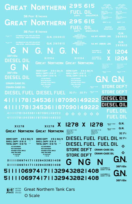 Great Northern Tank Car White and Black