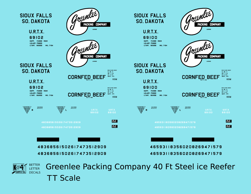 Greenlee Packing Co 40 Ft Steel Ice Reefer South Dakota