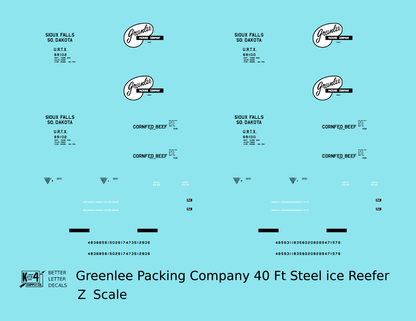 Greenlee Packing Co 40 Ft Steel Ice Reefer South Dakota