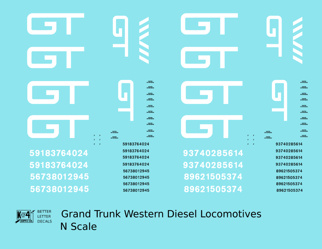 Grand Trunk Western Diesel Locomotive White