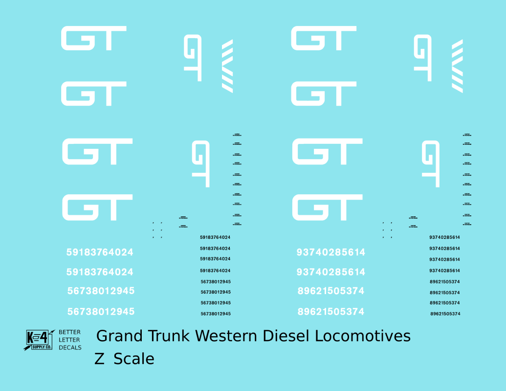 Grand Trunk Western Diesel Locomotive White