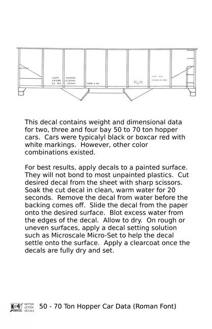 Dimensional and Weight Data 50 To 70 Ton Hopper Car Railroad Roman
