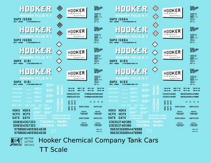 Hooker Chemical Tank Car White and Black Niagara Falls