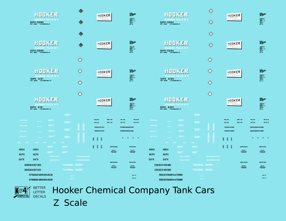 Hooker Chemical Tank Car White and Black Niagara Falls