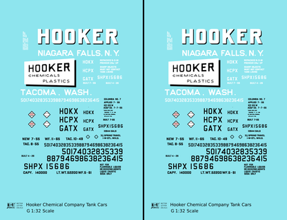 Hooker Chemical Tank Car White and Black Niagara Falls