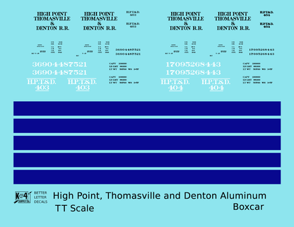 High Point, Thomasville and Denton 40 Ft Boxcar Black and Blue
