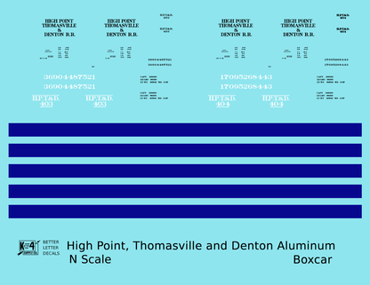 High Point, Thomasville and Denton 40 Ft Boxcar Black and Blue