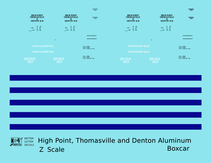 High Point, Thomasville and Denton 40 Ft Boxcar Black and Blue