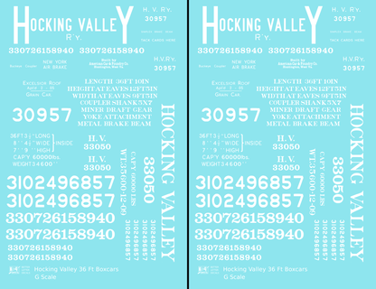 Hocking Valley 36 Ft Boxcar White