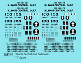 Illinois Central Gulf Caboose Black  - Decal - Choose Scale
