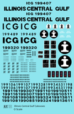 Illinois Central Gulf Caboose Black  - Decal - Choose Scale