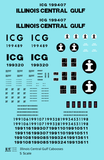 Illinois Central Gulf Caboose Black  - Decal - Choose Scale