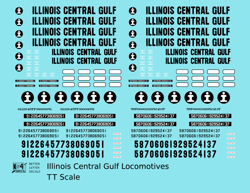 Illinois Central Gulf Diesel Locomotive Black