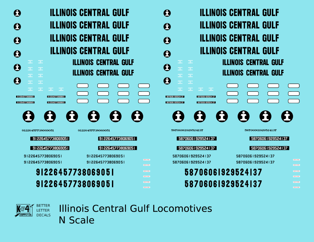 Illinois Central Gulf Diesel Locomotive Black