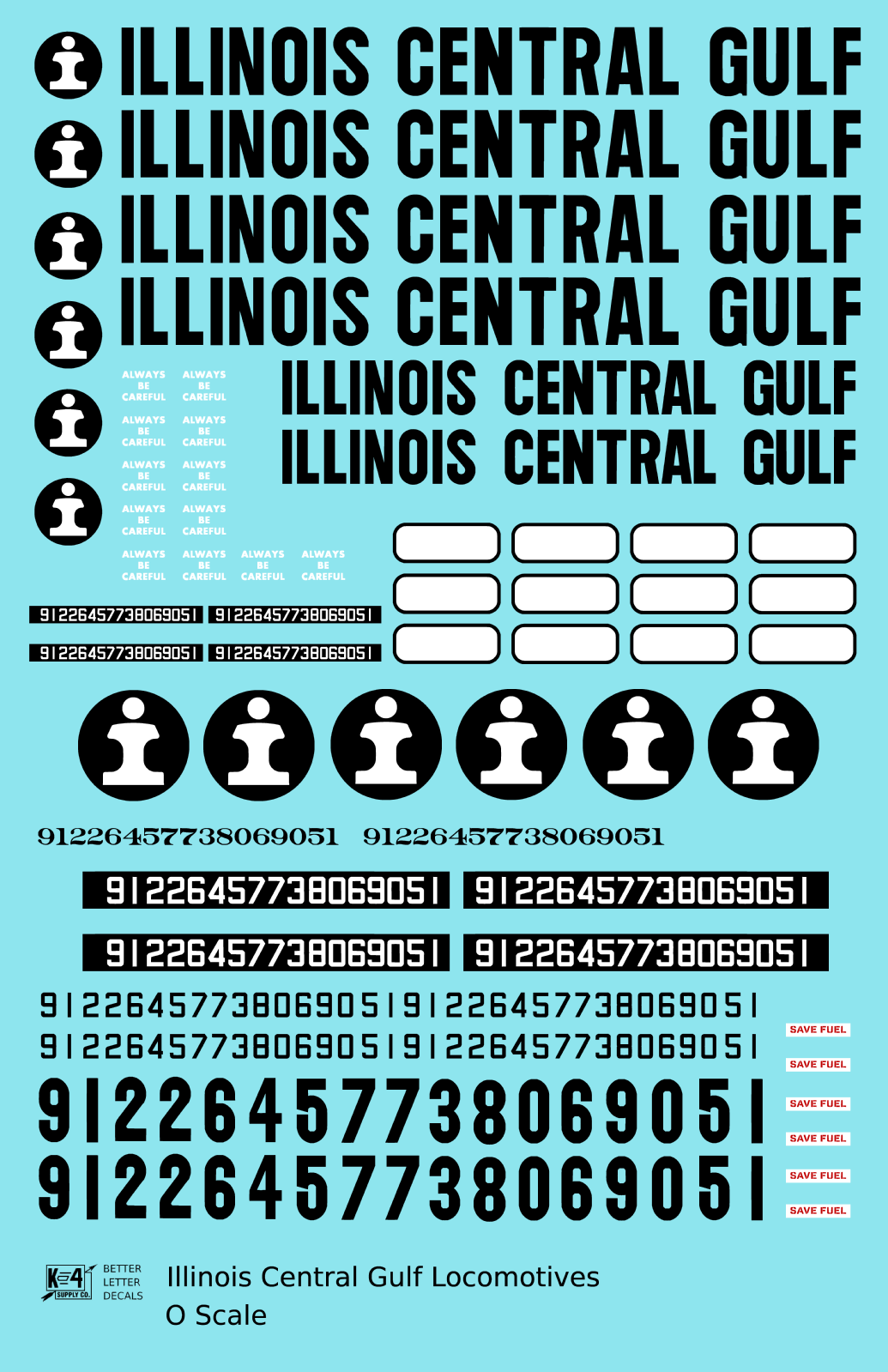 Illinois Central Gulf Diesel Locomotive Black