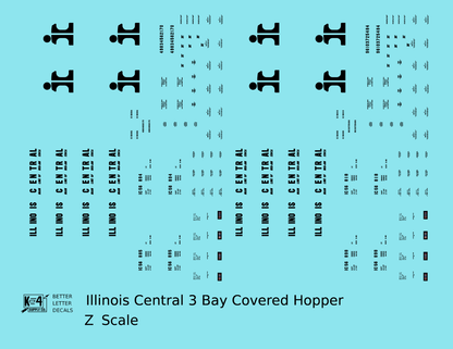 Illinois Central PS2-CD Covered Hopper Black