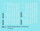 Illinois Central Steam Locomotive White