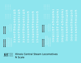Illinois Central Steam Locomotive White