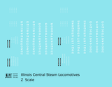 Illinois Central Steam Locomotive White