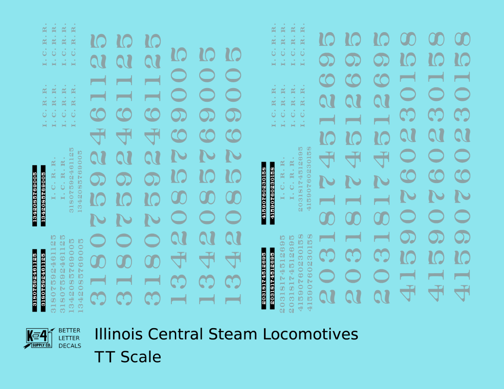 Illinois Central Steam Locomotive Metallic Silver